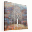 Abstract floral canvas art showcasing vibrant colors and intricate designs, viewed from the side, perfect for modern home decor and artistic displays.