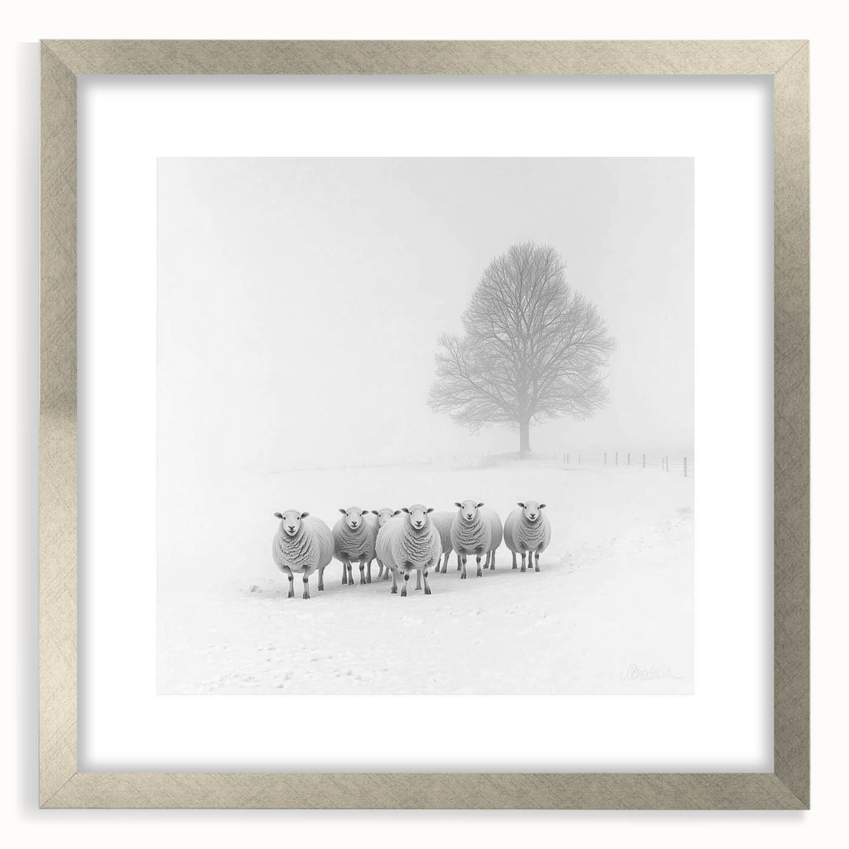 Abstract landscape artwork in a silver frame with a mat, showcasing vibrant colors and intricate details, perfect for modern home decor. Ideal for adding elegance and style to living spaces.