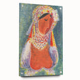 Modern Wall Art - Vibrant Abstract Folk Costume Print for Unique Decor