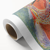 Modern Wall Art - Vibrant Abstract Folk Costume Print for Unique Decor