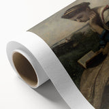 A Woman Reading Realism Art Print - Classical Portrait Canvas Decor