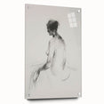 Abstract figurative acrylic artwork displayed from the side, featuring vibrant colors and intricate pin details, ideal for modern decor and artistic expression.