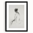 Abstract figurative black frame with mat, showcasing a modern artwork design. Ideal for contemporary decor, it emphasizes sleek lines and artistic expression. Perfect for enhancing living spaces or office environments.