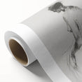 Abstract figurative wall art on rolled canvas showcasing vibrant colors and fluid shapes, presented in a protective cardboard tube for easy display and transport.
