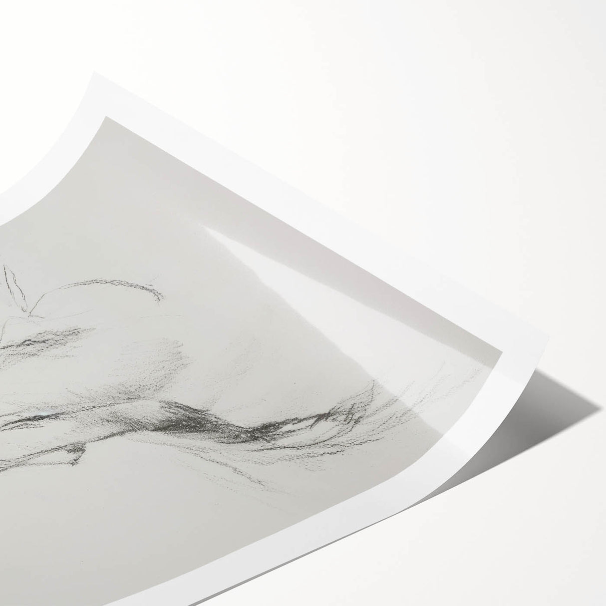 Abstract figurative rolled print showcasing vibrant colors and dynamic shapes, ideal for modern home decor. Packaged in a protective cardboard tube for safe delivery.