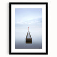 Abstract landscape artwork framed in a sleek black frame, featuring a serene blend of earthy tones and soft textures, ideal for modern home decor.