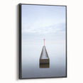 Abstract landscape framed canvas artwork showcasing a vibrant blend of colors with a black frame, ideal for modern home decor and artistic interiors.