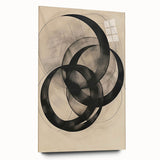 Abstract minimalist wall art displayed in a side view, featuring vibrant colors and geometric shapes. The acrylic glass frame enhances its modern aesthetic, making it an ideal decor choice for contemporary interiors.