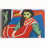 Expressionist Art - Seated Girl (1910) by Ernst Ludwig Kirchner