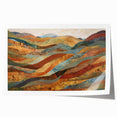 Extra large rolled print of a floral design featuring autumnal colors.