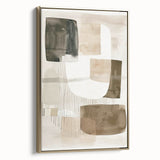 Contemporary Dining Art Pieces - Neutral Abstract Canvas