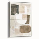 Contemporary Dining Art Pieces - Neutral Abstract Canvas