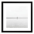 Abstract landscape artwork framed in a sleek black frame with a white mat, showcasing vibrant colors and dynamic shapes, perfect for modern home decor.