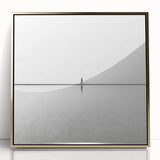 Framed acrylic artwork showcasing an abstract landscape in gold tones, designed to enhance contemporary decor with its elegant front view display. Perfect for modern interiors.