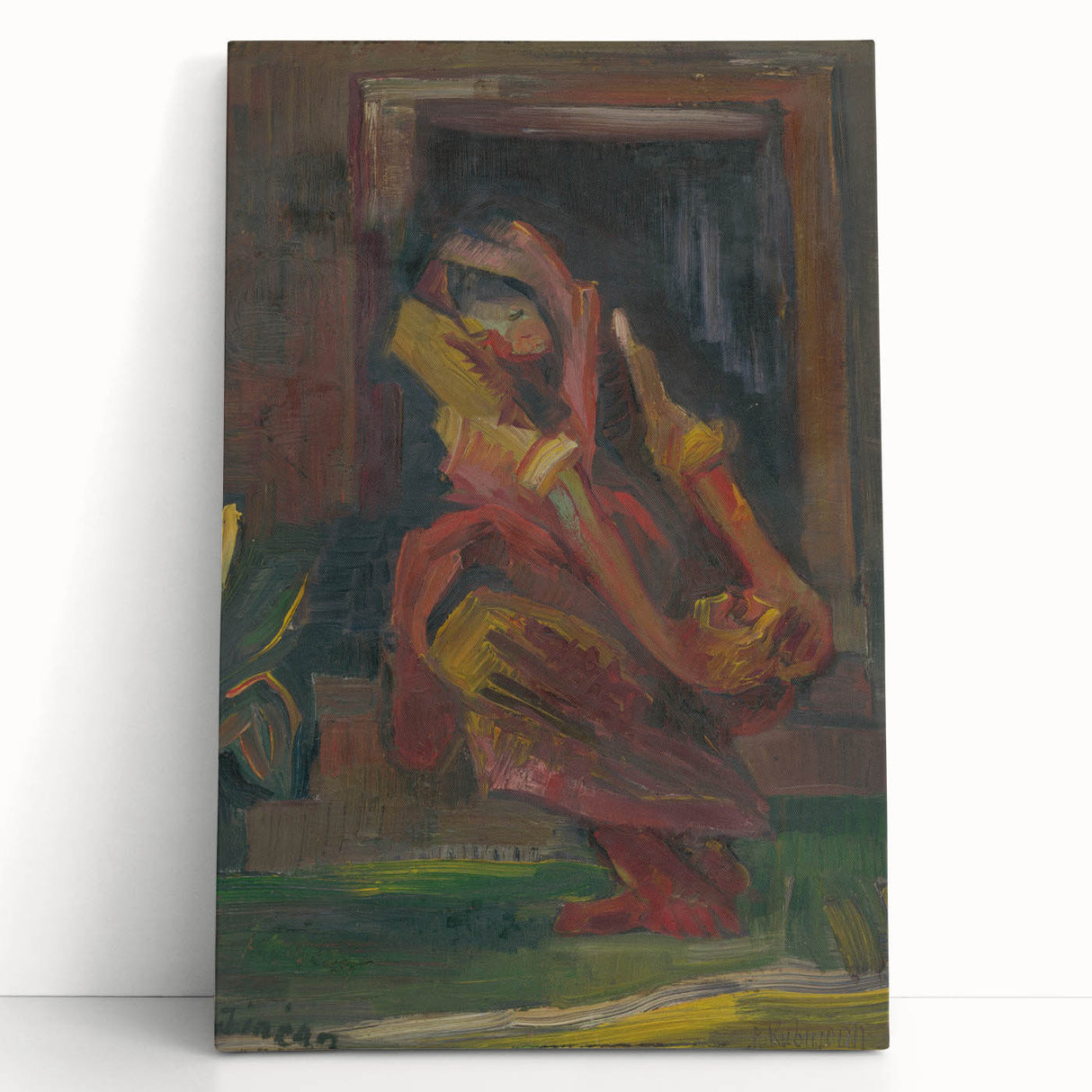 Expressionist Art - Seated Woman by Arnold Peter Weisz-Kubínčan