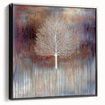 Abstract floral canvas art in a black frame, showcasing vibrant colors and intricate designs. Perfect for modern home decor, enhancing any living space with elegance.