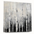 Modern Abstract Wall Art – Monochrome Birch Tree Forest Canvas