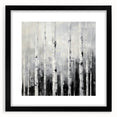 Modern Abstract Wall Art – Monochrome Birch Tree Forest Canvas