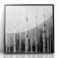 Modern Abstract Wall Art – Monochrome Birch Tree Forest Canvas