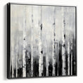 Modern Abstract Wall Art – Monochrome Birch Tree Forest Canvas