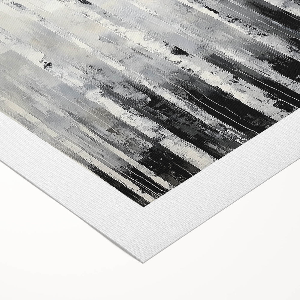 Modern Abstract Wall Art – Monochrome Birch Tree Forest Canvas