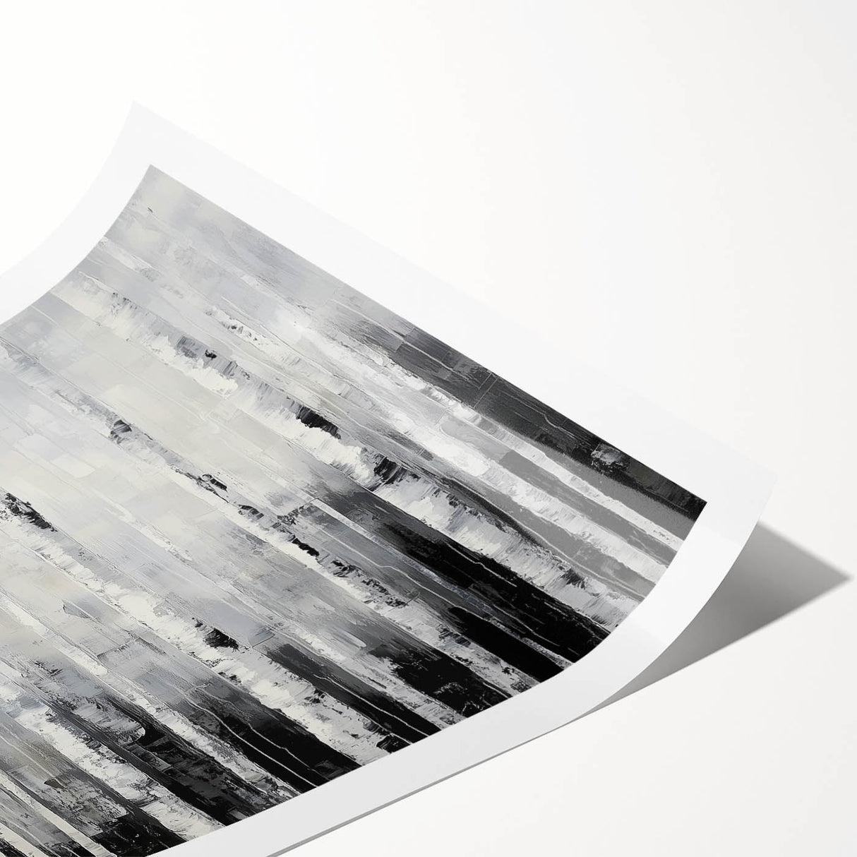 Modern Abstract Wall Art – Monochrome Birch Tree Forest Canvas