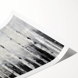 Modern Abstract Wall Art – Monochrome Birch Tree Forest Canvas