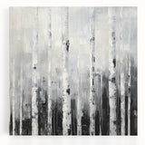 Modern Abstract Wall Art – Monochrome Birch Tree Forest Canvas
