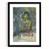 Expressionist Art - Seated Woman in Vibrant Colors