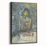 Expressionist Art - Seated Woman in Vibrant Colors