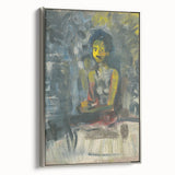 Expressionist Art - Seated Woman in Vibrant Colors