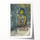 Expressionist Art - Seated Woman in Vibrant Colors