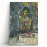 Expressionist Art - Seated Woman in Vibrant Colors