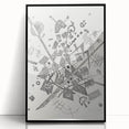 Modern Wall Art - Abstract Black & White Geometric Print for Bold Decor