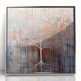Framed acrylic artwork showcasing vibrant abstract floral designs in silver hues, adding a modern touch to home decor, ideal for contemporary spaces.