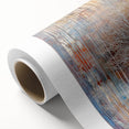 Abstract floral rolled canvas artwork showcasing vibrant colors including blues, pinks, and greens, elegantly designed for modern home décor, ideal for wall decoration.