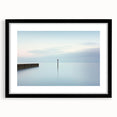 Abstract landscape framed artwork with a black mat, showcasing vibrant colors and intricate details, perfect for modern home decor or office spaces.