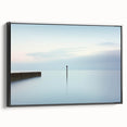 Abstract landscape framed canvas artwork showcasing a serene black and white design, highlighting intricate textures and modern aesthetics, perfect for contemporary home decor.