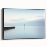 Abstract landscape framed canvas artwork showcasing a serene black and white design, highlighting intricate textures and modern aesthetics, perfect for contemporary home decor.