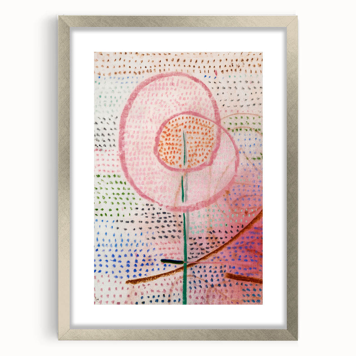 Modern Wall Art - Abstract Blossoming Flower Print for Trendy Decor