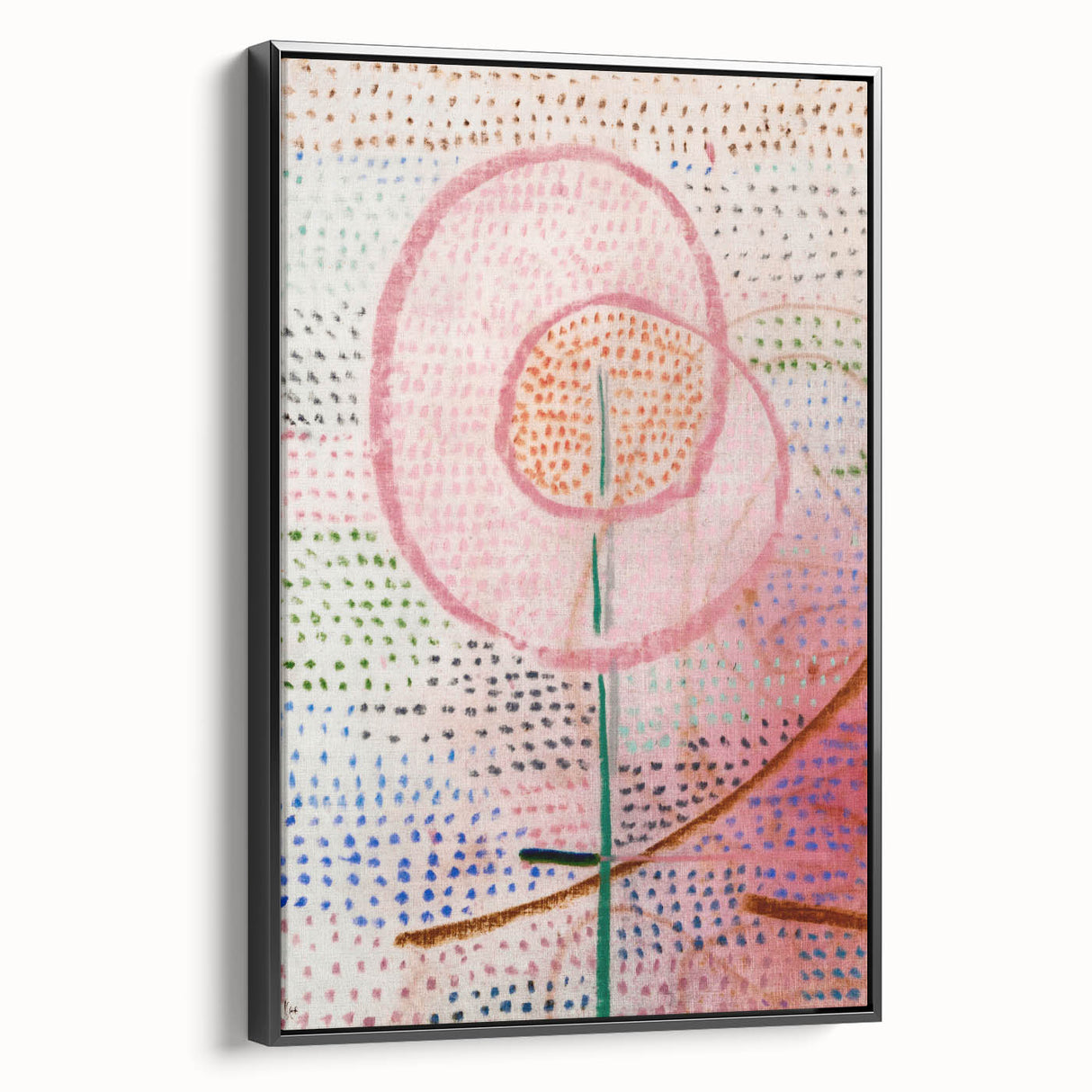 Modern Wall Art - Abstract Blossoming Flower Print for Trendy Decor