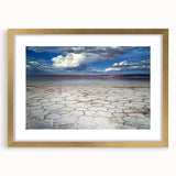 Abstract landscape artwork framed in gold with a white mat, showcasing soft pastel colors and fluid shapes, perfect for modern home decor.