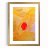 Abstract minimalist wall art framed in gold, showcasing a contemporary design with clean lines and soft colors, perfect for modern home decor.