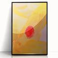 Abstract minimalist wall art featuring a black-framed acrylic design, showcasing geometric shapes and smooth lines against a light background, ideal for modern decor.