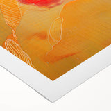Abstract minimalist wall art on rolled canvas showcasing soft pastel colors and geometric shapes, perfect for modern home decor, presented in a protective cardboard tube.