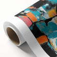 Colorful Abstract Wall Art – Teal, Orange & Black Modern Canvas