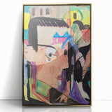 Expressionist Art - Vibrant Self-Portrait in Abstract Style