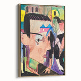 Expressionist Art - Vibrant Self-Portrait in Abstract Style