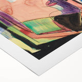 Expressionist Art - Vibrant Self-Portrait in Abstract Style