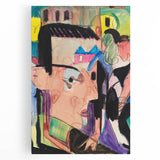 Expressionist Art - Vibrant Self-Portrait in Abstract Style